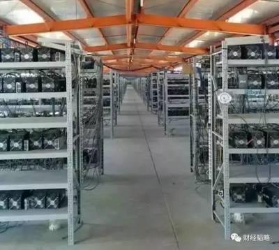 A sprawling mining farm with rows of ASIC miners humming intensely